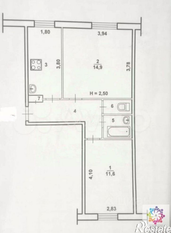 2-комн квартира улица Горького, 13,  д. 13
