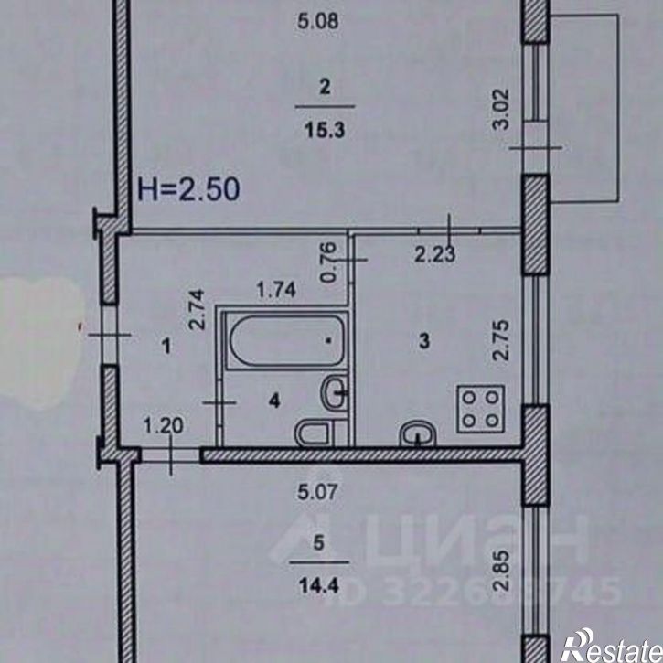 2-комн квартира улица Энгельса, 41,  д. 41