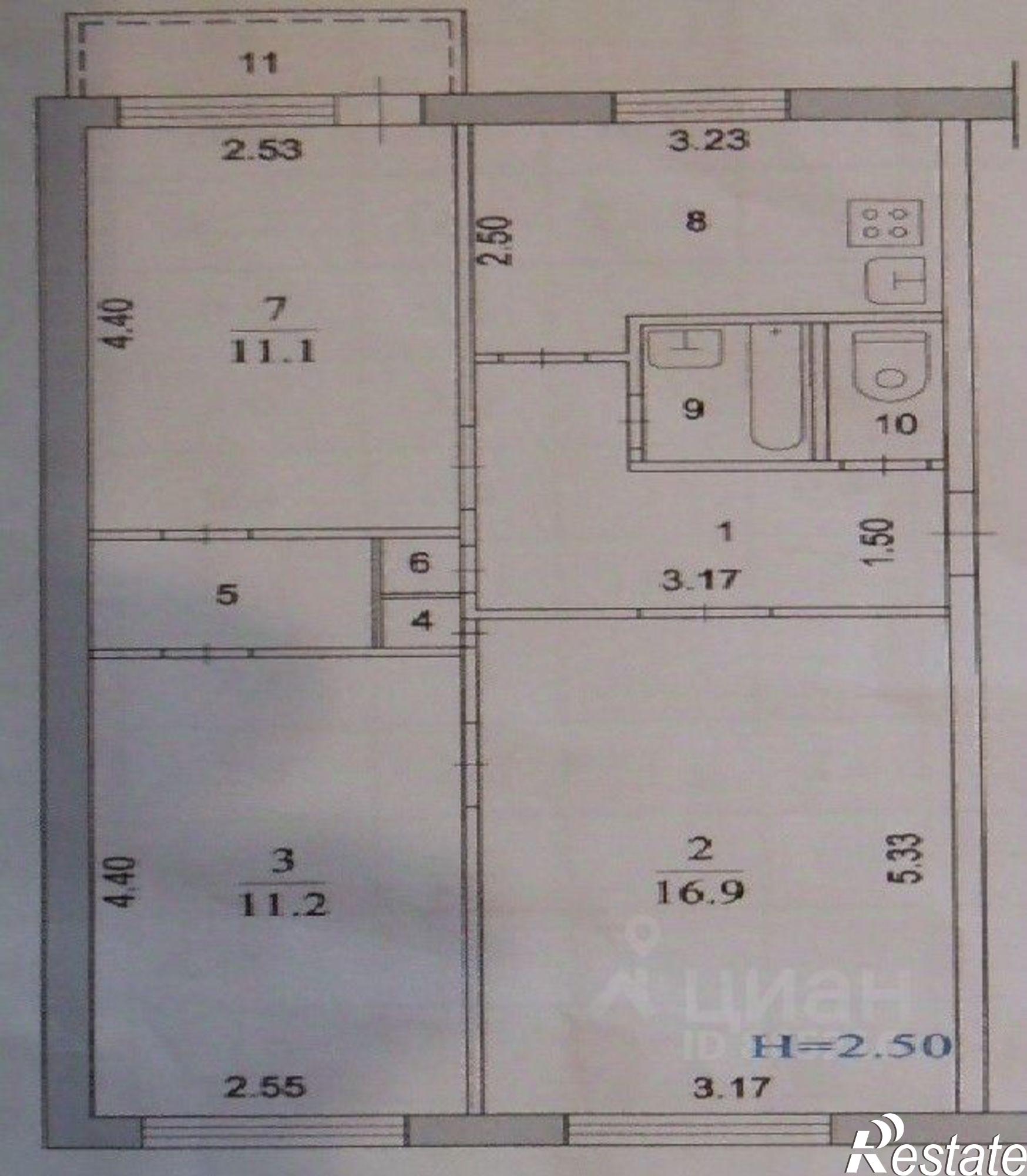 Купить квартиру за 3 000 000 рублей на улица Карбышева, 15