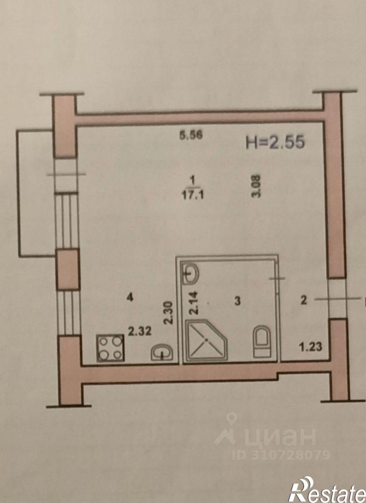 1-комн квартира улица Мира, 45,  д. 45
