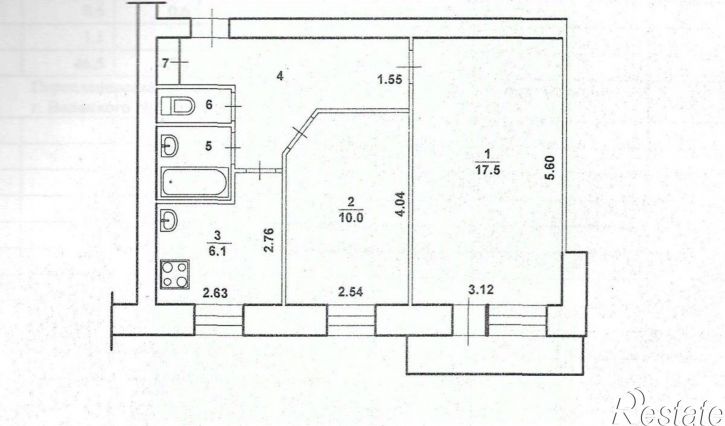 2-комн квартира улица Мира, 27,  д. 27
