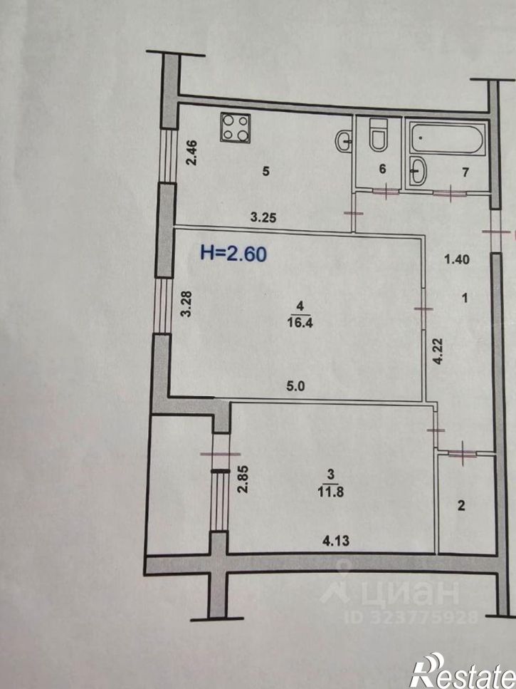 2-комн квартира улица Волжской Военной Флотилии, 66,  д. 66