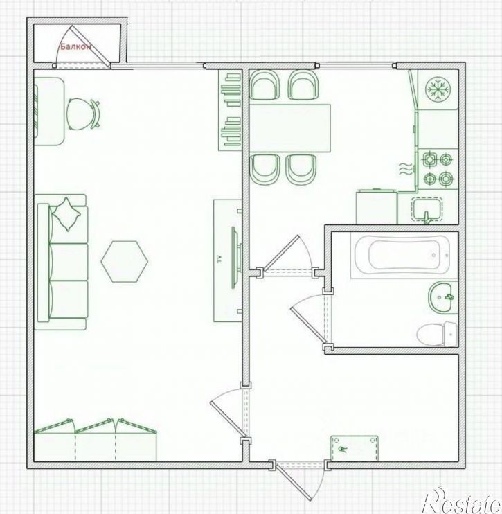 1-комн квартира улица Пушкина, 142,  д. 142