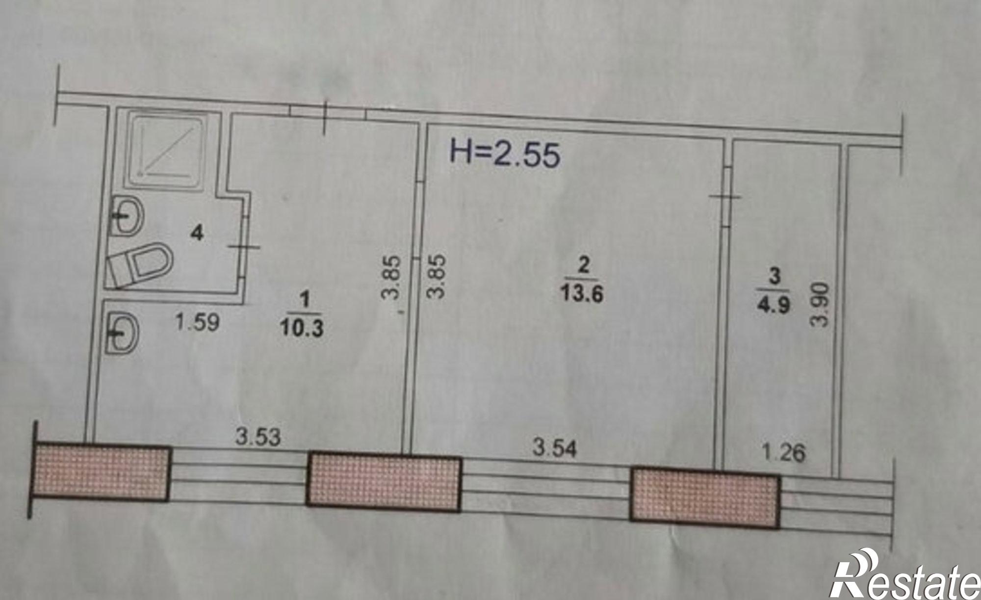 Купить квартиру за 2 300 000 рублей на Молодёжная улица, 30