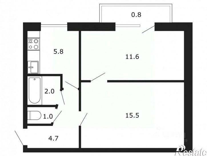 2-комн квартира улица Пушкина, 92,  д. 92