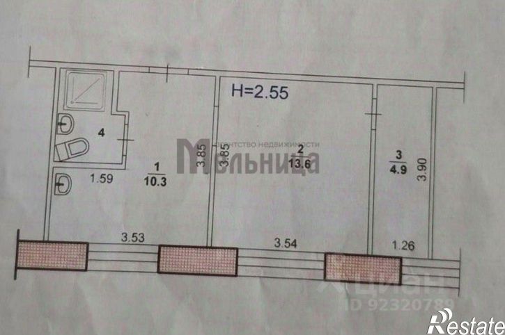 1-комн квартира Молодёжная улица, 30,  д. 30