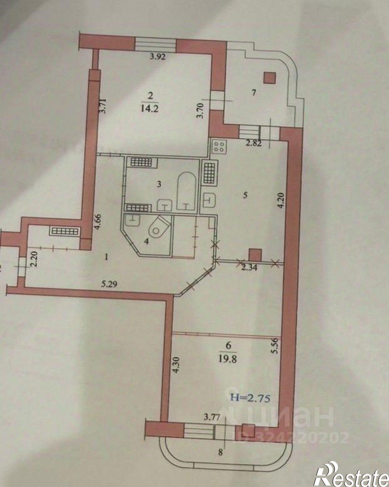 Купить квартиру за 6 900 000 рублей на пр-кт им Ленина, 383