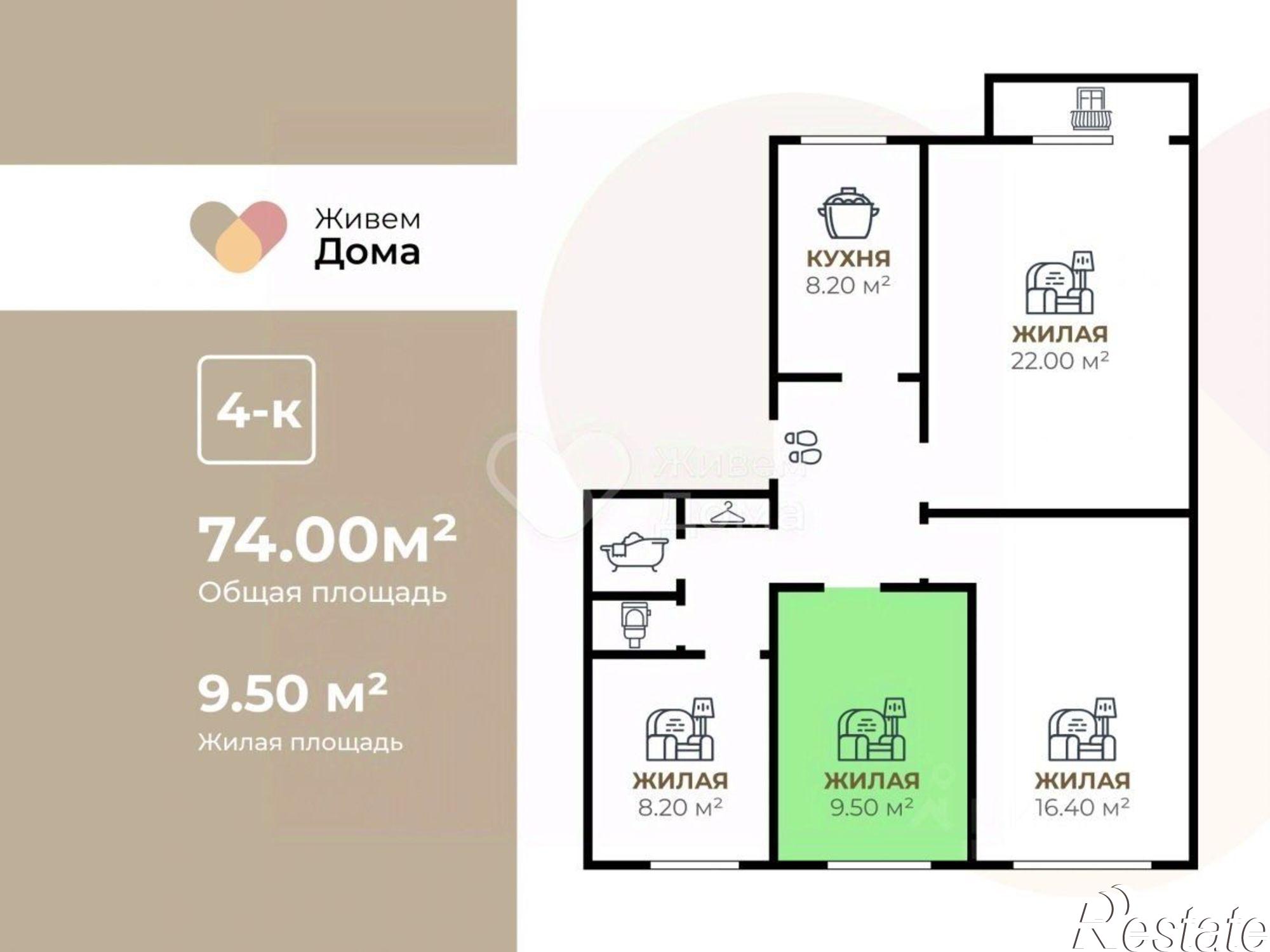 Купить квартиру за 570 000 рублей на площадь Труда, 7